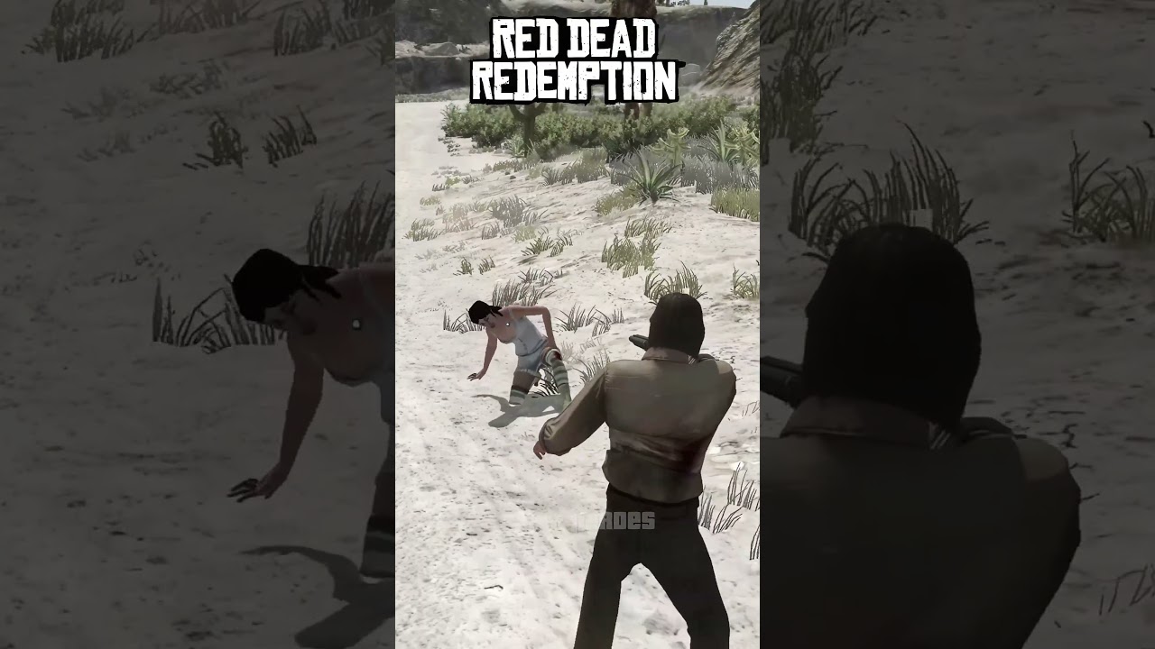 IF YOU SHOOT NPCS LEG WITH SHOTGUN IN GTA AND RDR GAMES