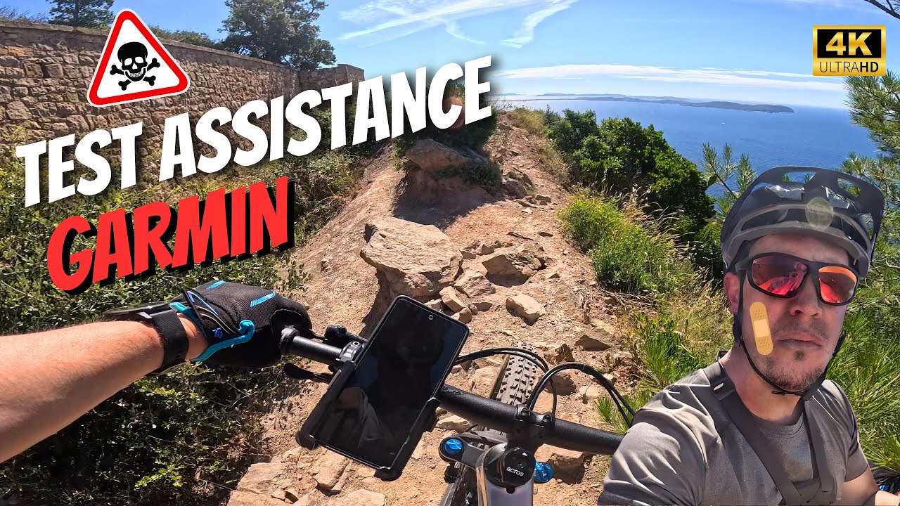 VTT Chute ☠️ test assistance Garmin 🚨 Carqueiranne, Var, France