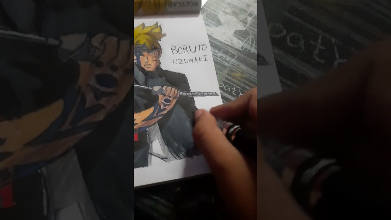 boruto drawing💥👌 karma mode💥🔥