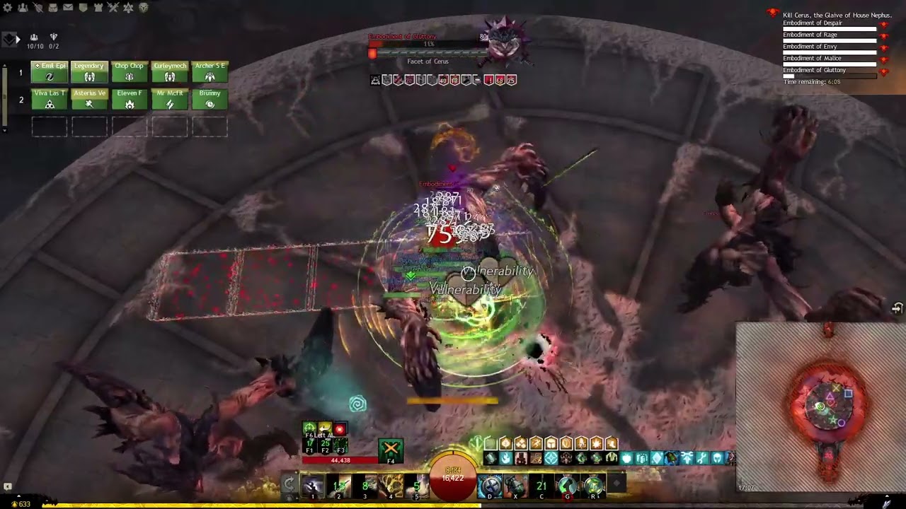 Flower Cerus CM Double Flower on 40 and Inverted Scourge Portal at 10% - Dps Condi Mech - High Greed