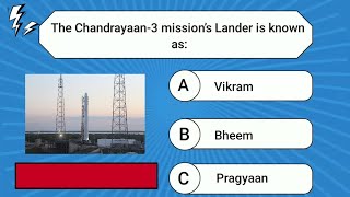 Chandrayaan 3 Top MCQ| current affairs 2023 |Chandrayaan Quiz in english |Chandrayaan 3 gk question| screenshot 4