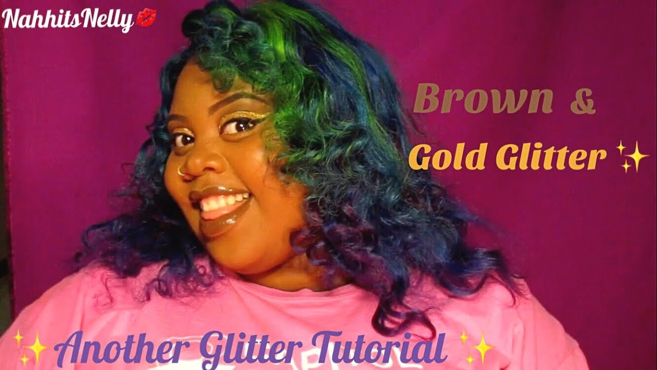 ✨Brown and Gold Glitter Cut Crease✨ Tutorial | NAHHITSNELLY