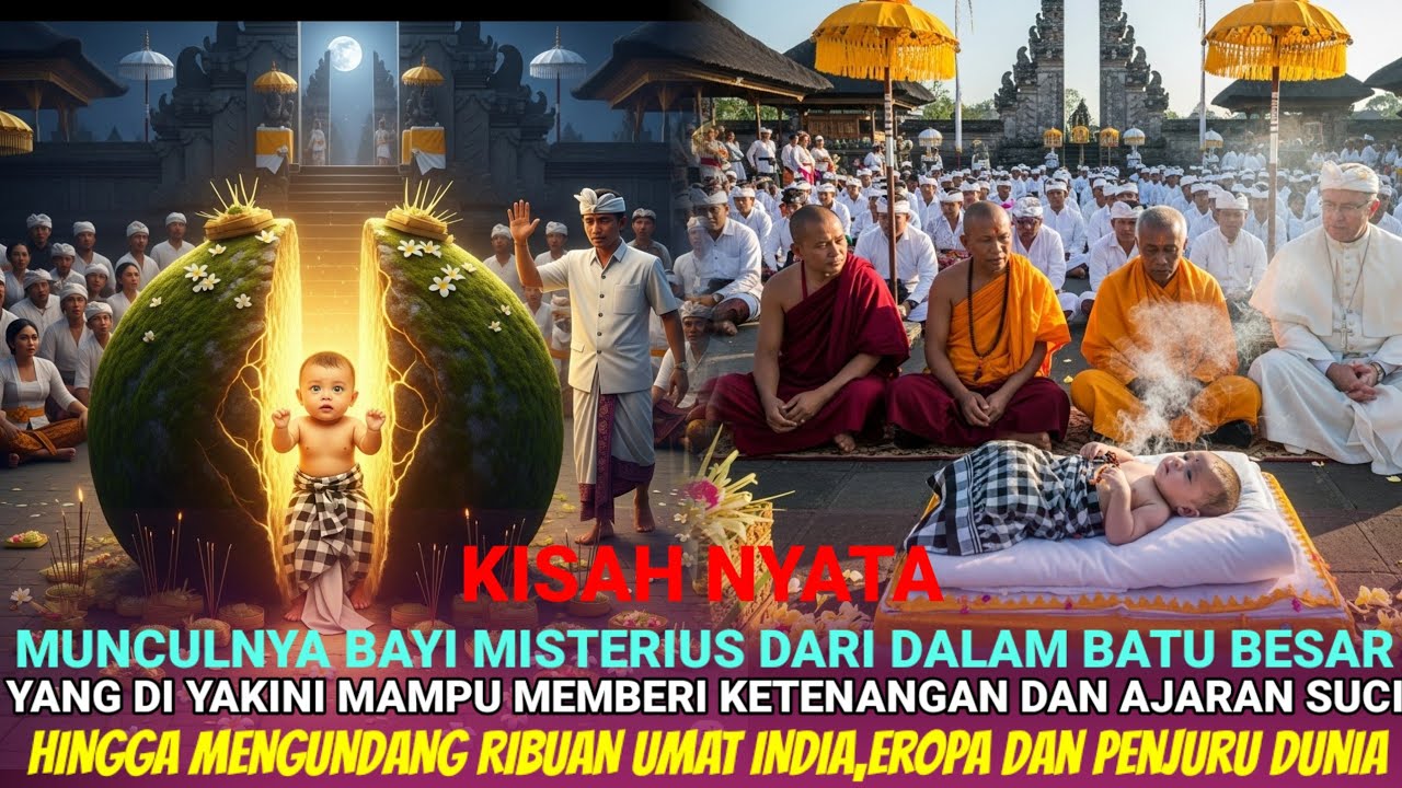 BALI HEBOH❗ SEORANG BAYI MISTERIUS MUNCUL DARI BATU BESAR DI PURA BESAKIH YANG MENGGETARKAN DUNIA