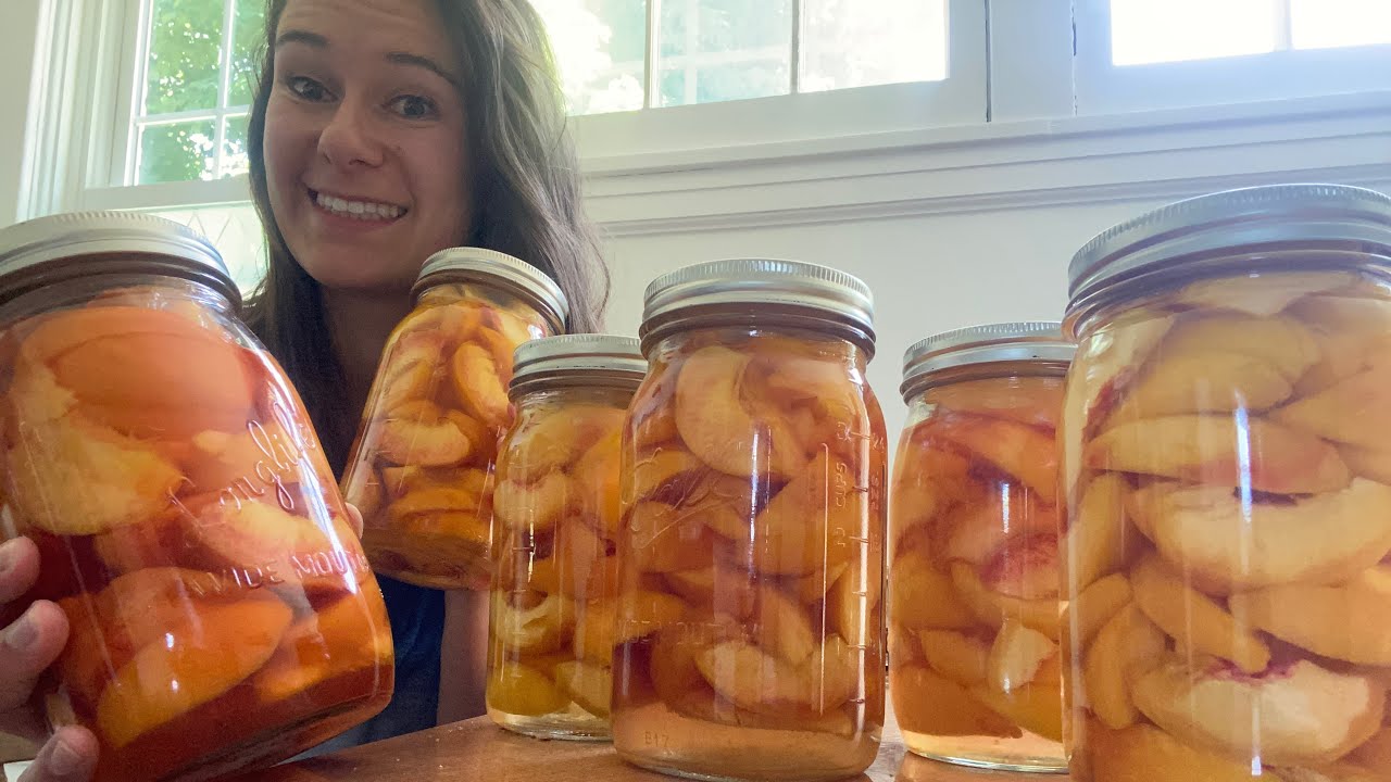Processing Peaches- Blanching, Slicing, Packing and Canning. Grandma’s Peaches Recipe