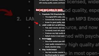 Best Worst Mp3 Codecs For Music