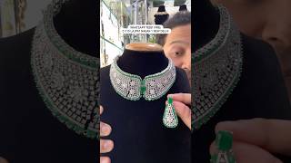 Emrald diamond choker set