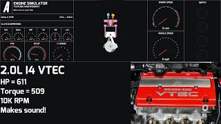 Engine Simulator | I4 VTEC 600HP
