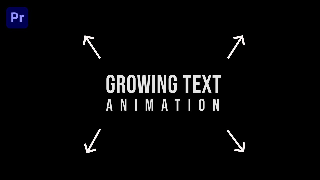 Growing Text Animation - Adobe Premiere Pro - YouTube