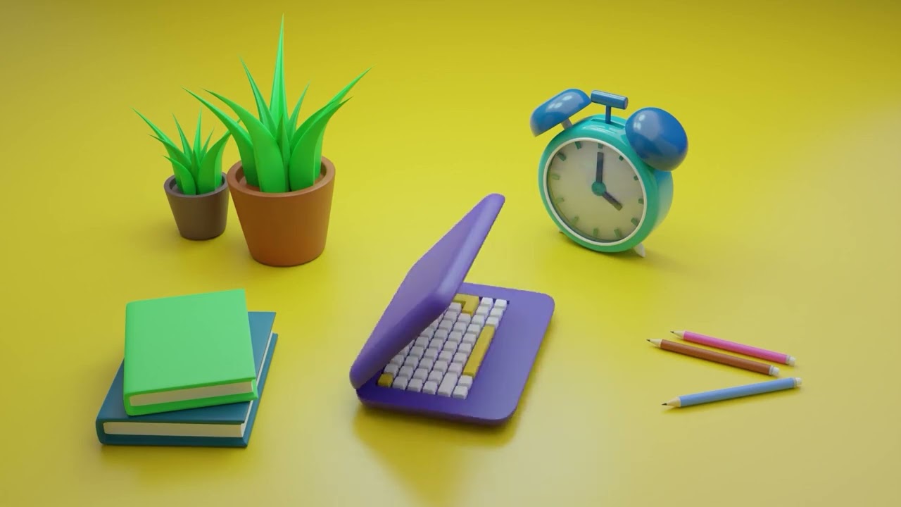 laptop/alarm animation in #blender
