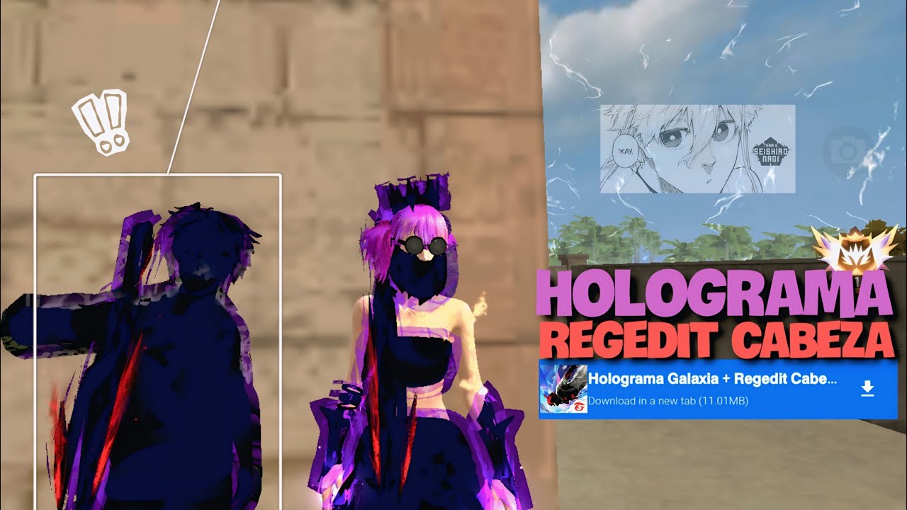 ☑️HOLOGRAMA GALAXI😲NARUTO CHAMS😯PARED VISIBLE😱 REGEDT CABEZA🫨FF NORMAL🫣CUENTA PRINCIPAL😋NO BAN🫢