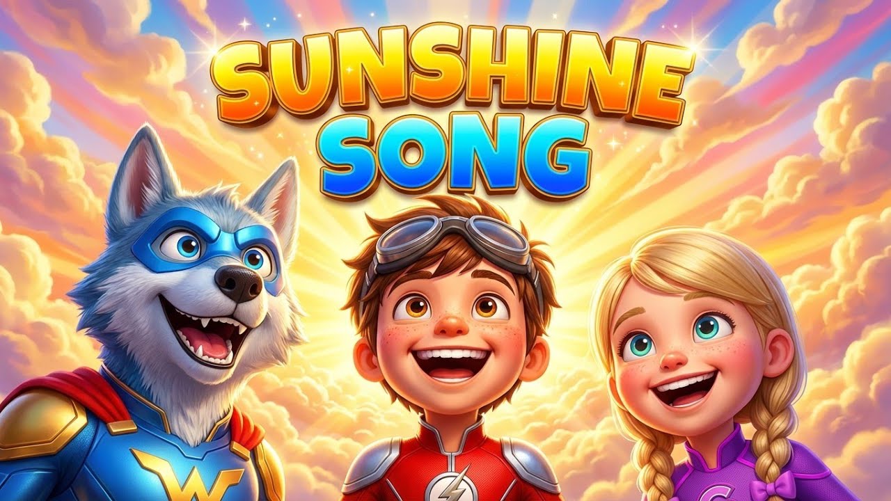 Superheroes Save the Sun! ☀️ You Are My Sunshine Song | Blue Wolf (4K)
