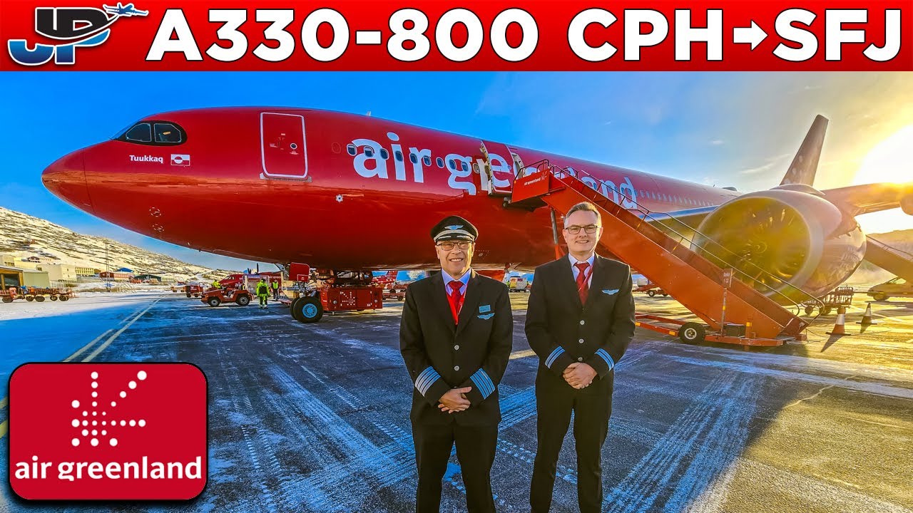 AIR GREENLAND Airbus A330-800 Cockpit Copenhagen🇩🇰 to Kangerlussuaq🇬🇱