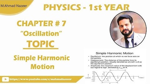 Ch#7 Oscillation (Simple Harmonic Motion)  Fsc Part 1 Physics @MAhmad Nazeer #bysirmahmadnazeer