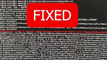 Fix Attempt to construct staged filesystem reference from absolute path in UE4