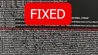 Fix Attempt to construct staged filesystem reference from absolute path in UE4