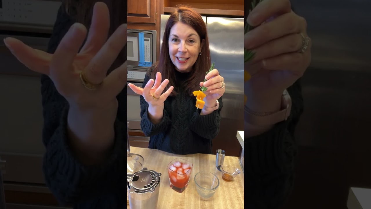 🍊 Cocktails with Colleen – The Blood Orange Bourbon Smash