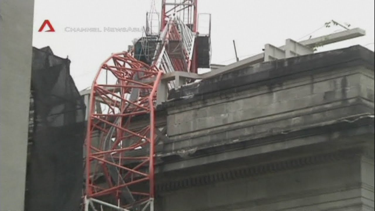 Two people killed after crane collapses in Singapore YouTube