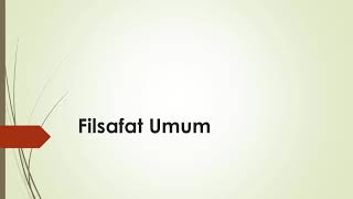 Filsafat Umum ~ Filsafat Abad Pertengahan