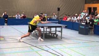 TT Pokal TV Hilpoltstein Muehlhausen 20140919 A Flemming vs Lars Hielscher Vize Europameister Team G