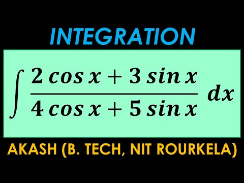 Video Integration 7 Marks Important Question 8 | 2cosx+3sinx/4cosx+5sinx - youtube