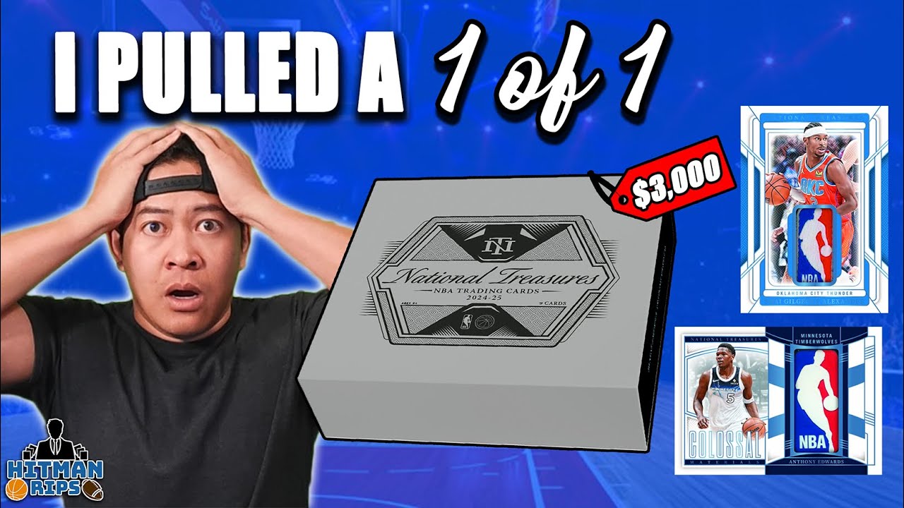 I SPENT $3,000 on this BOX...and HIT a 1 of 1! 2024-25 National Treasures Basketball Hobby Box