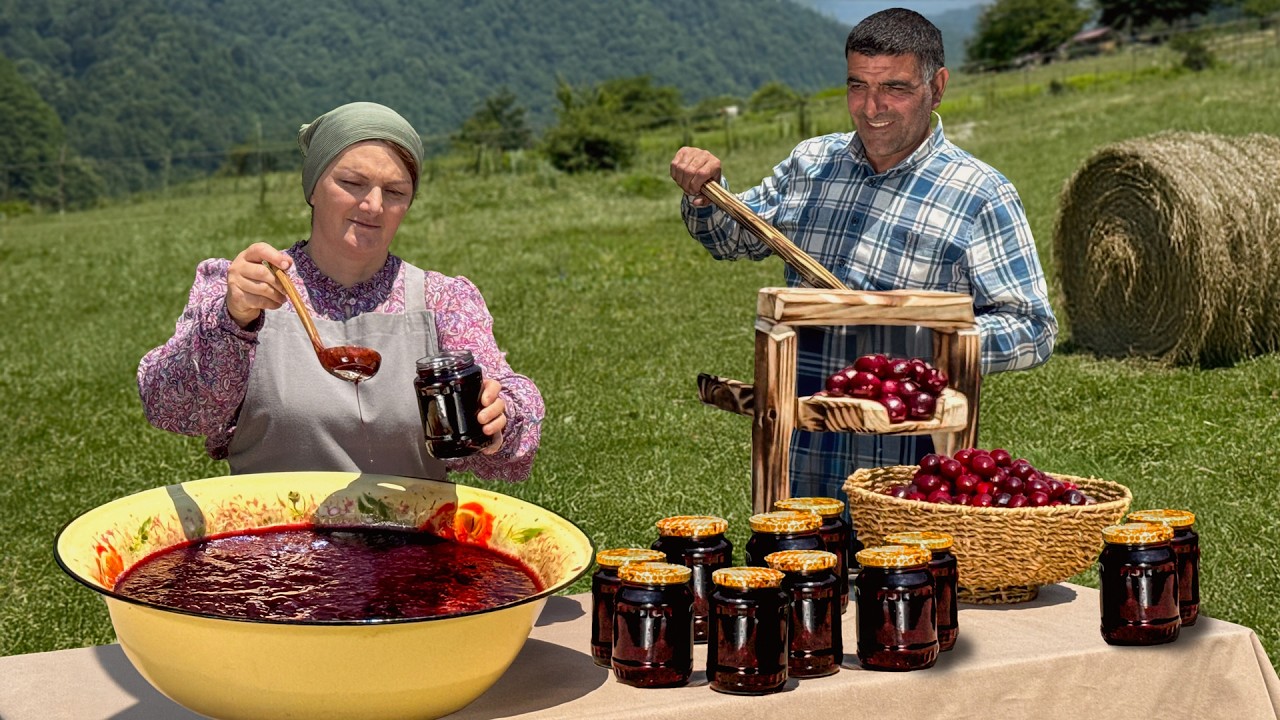 How We Make Homemade Jam In Azerbaijan! Timeless Village Method