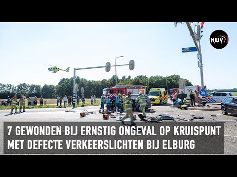 Zeven gewonden bij ongeval met drie voertuigen, traumahelikopter geland