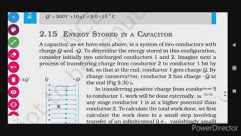 2.15 ENERGY STORED IN A CAPACITOR #ncertphysicslinebyline