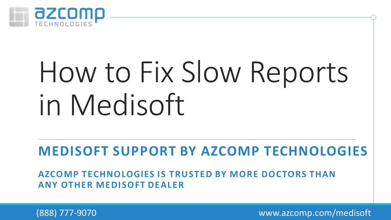 How to Fix Slow Reports in Medisoft