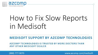 How To Fix Slow Reports In Medisoft