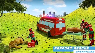 Animal Rescue Ambulance Driving - Robot Android Game Simulator - Umair Gameplay. screenshot 5