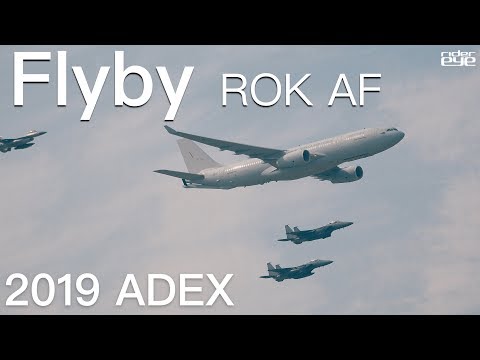 [2019ADEX] Fly by ROK AIR FORCE/대한민국 공군 40대의 항공기 ADEX 개회식 플라이바이 [ridereye]