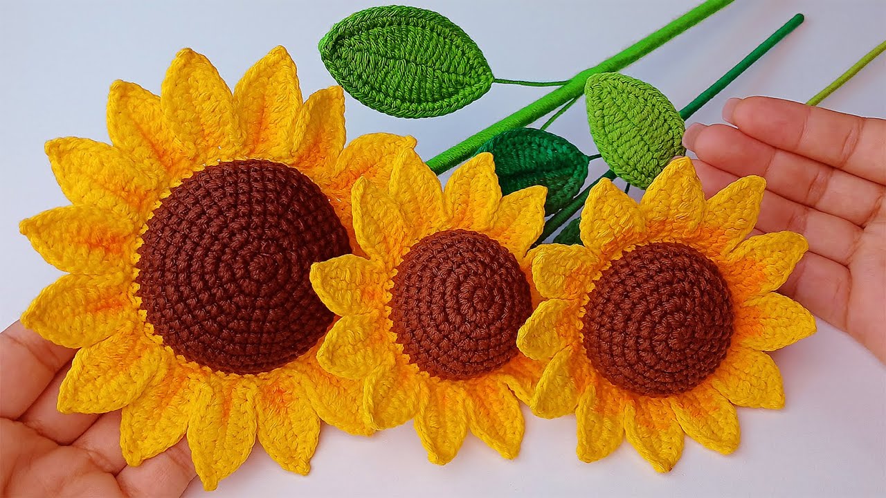 🌻 Girasol Pequeño a Crochet - Fácil y Rápido! 🧶✨ | Tutorial Paso a Paso