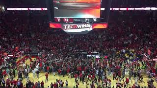 Texas Tech fans storm court after win vs. West Virginia