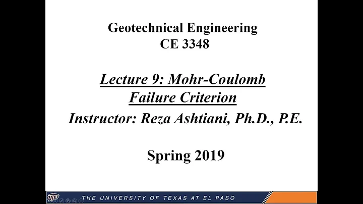 Lecture 9.2: Mohr-Coulomb Failure Criterion