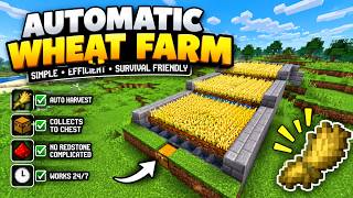 AUTOMATIC WHEAT FARM | EASY & EFFICIENT Minecraft Farm 26.2 Update