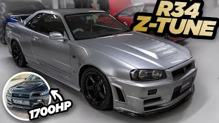 The Snap Kit 1/32 Nissan R34 Skyline GT-R White Plastic Model