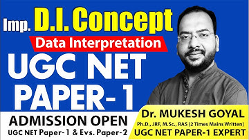 D.I. Data Interpretation UGC NET PAPER-1  II  By Dr. Mukesh Goyal