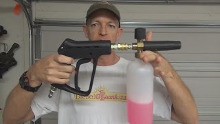 WorkChoice 4-Wire Dryer Cord, 4′ I expain what kind of MTM foam cannon and pressure washing rig I use