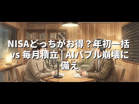 NISAどっちがお得？年初一括 vs 毎月積立 | AIバブル崩壊に備え