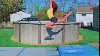 Rio was having fun tumbling on her airtrack and airblock