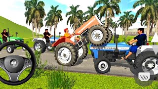 Farming simulator transporting tractor driving 3d gameplay | indian tractor driving game  screenshot 3