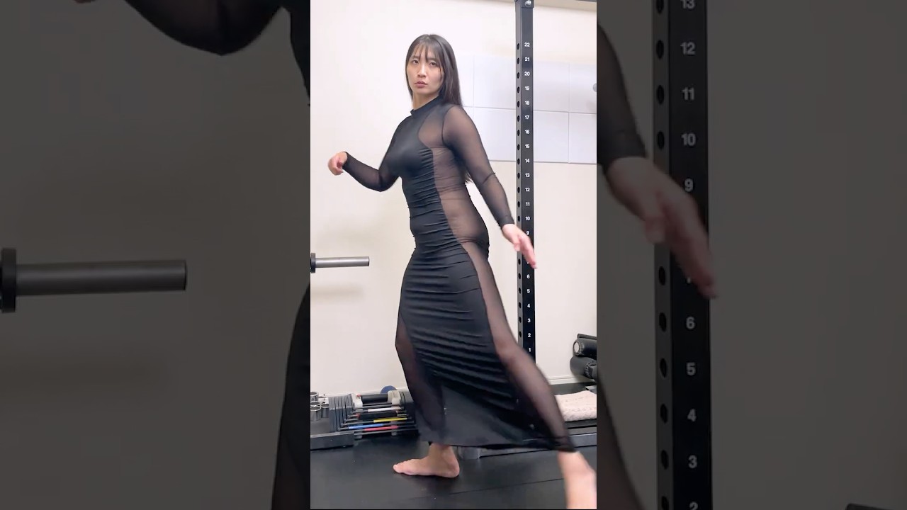 174cmアラフォー筋トレ女子がシースルードレス着てみた