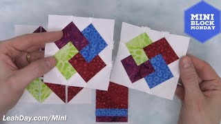 card trick quilt block - tricky mini block monday #13