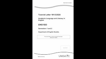 ENG1503# (ASSIGNMENT 1 SEMESTER 2 2020 FREE)