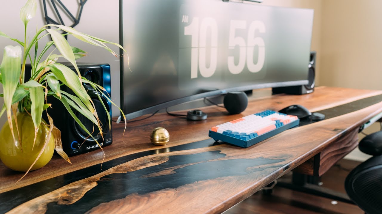 My Custom Standing Desk Home Office- Productive Workspace Setup