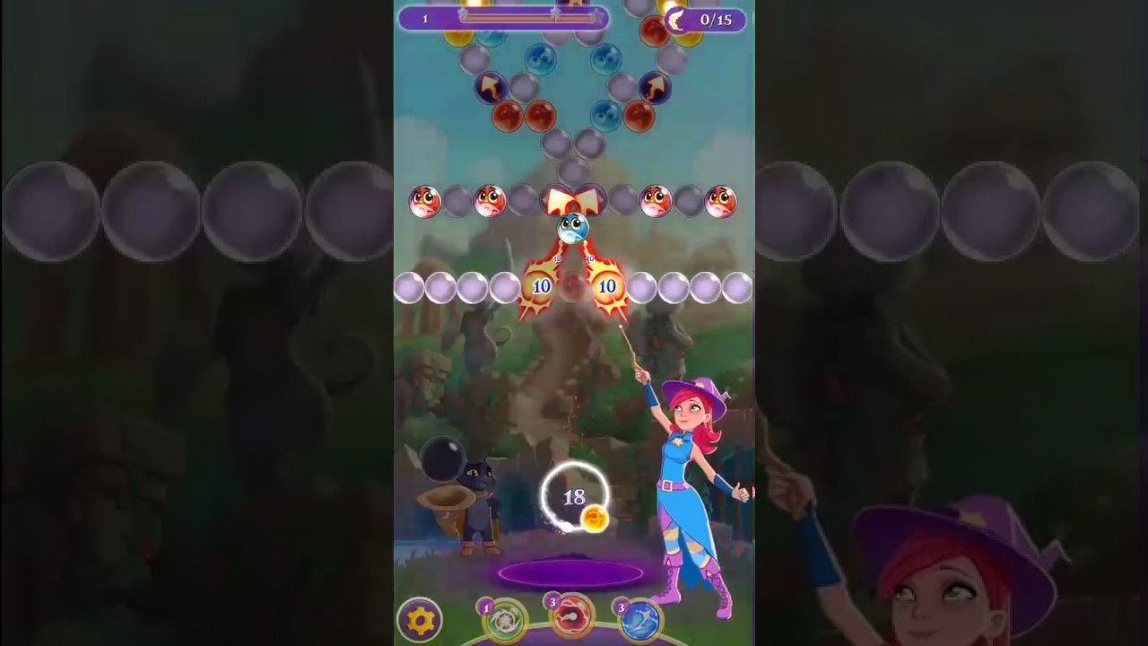 Bubble witch saga 3 - Level  64 - no boost - 3 star