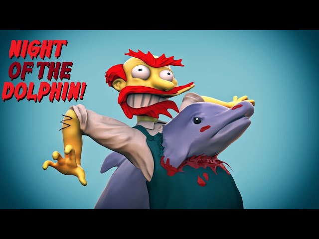 The Simpsons - Night of The Dolphin - (Duff Man /Bender and Lionel Hutz)