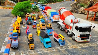 MAIN RC Mobil Truk Molen Panjang Bongkar Mobil Mobilan Truk Molen, Forklift, Buldoser, Truk Tambang 