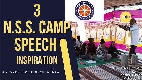 Inspiration talk 3  by Prof Dr Dinesh Gupta Aanandshree | NSS Camp | Ismail Yusuf college